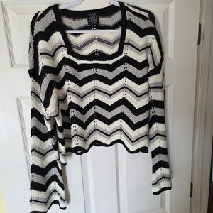 Black and White Chevron Sweater